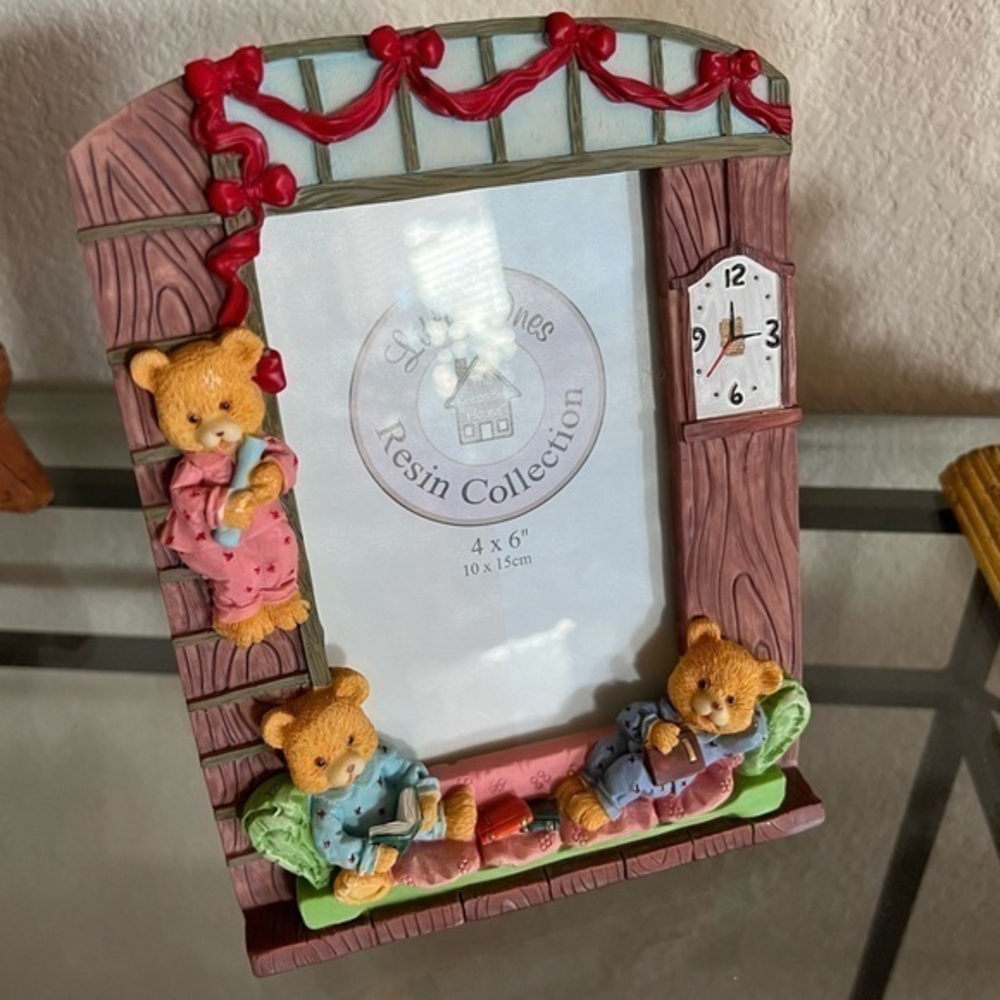 Little Ones Resin Collection Teddy Bears 4 x 6 Photo Picture Frame Standing New